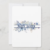 ソフトブルーパステルワイルドフラワーイースターサンデーパーティー 招待状 (裏面)