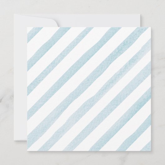 ソフトブルーパンプキン素朴フローラベビーシャワー 招待状 (裏面)