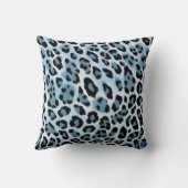 ソフトブルーヒョウ印刷 クッション (裏面)