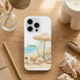 ソフトブルービーチの静けさ ミニマルでエレガントな海岸風デザイン iPhone 15 PROケース