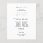 ソフトブルーピンク花植物性結婚式 プログラム (裏面)