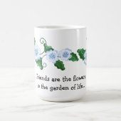 ソフトブルーフローラとフレンドシップことわざ コーヒーマグカップ (中央)