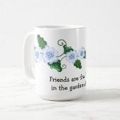 ソフトブルーフローラとフレンドシップことわざ コーヒーマグカップ (正面左)