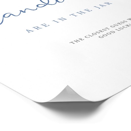 ソフトブルーフローラの数を推測 ポスター (角)