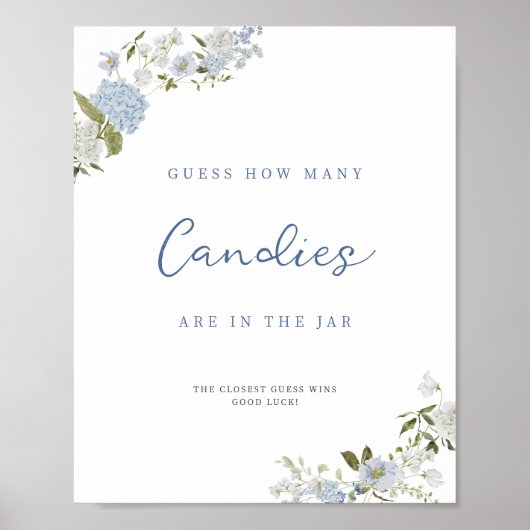 ソフトブルーフローラの数を推測 ポスター (正面)