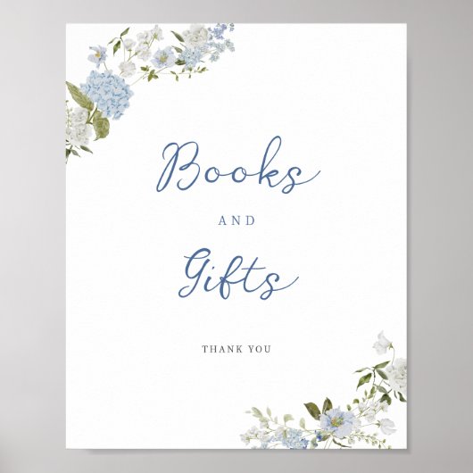 ソフトブルーフローラの本とギフト ポスター (正面)