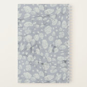 ソフトブルーフローラウォーターズブレットジャーナル ノートブック (裏面)