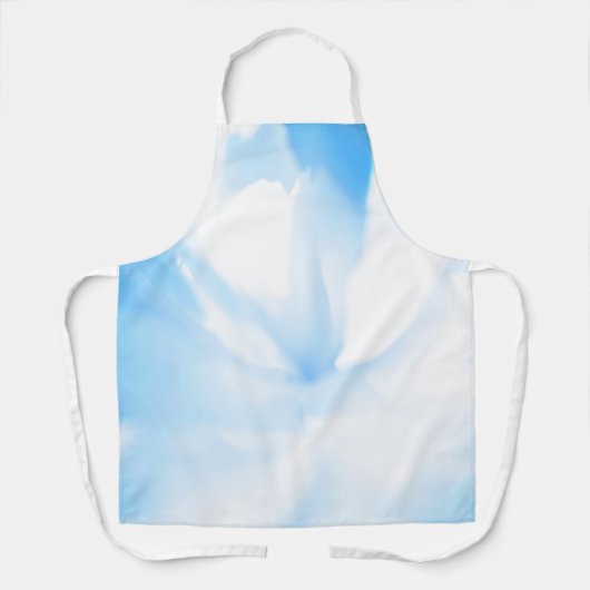 ソフトブルーフローラオールオーバープリントエプロン エプロン (正面)