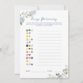 ソフトブルーフローラベビー絵文字絵文字カード 招待状 (正面)