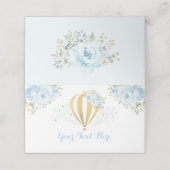 ソフトブルーフローラホットエアバルーンアドベンチャーシャワー プレイスカード (外部開封)