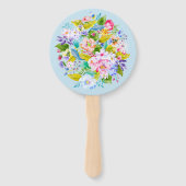 ソフトブルーフローラロマン結婚ティスゲストファン ハンドファン (裏面)