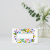 ソフトブルーフローラロマン結婚ティスゲスト座席表 プレイスカード (スタンド正面)