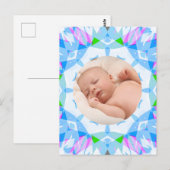 ソフトブループリティパステル カスタムフォト 母の日 ポストカード (正面/裏面)