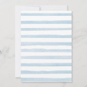 ソフトブルーミニマリストのオネダーフルボーイ氏誕生日 招待状 (裏面)