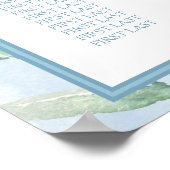 ソフトブルーライオンカブボーイの赤ちゃんシャワー座席表 ポスター (角)