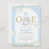 ソフトブルーレインボー氏オネダーフルボーイ誕生日 招待状 (正面)