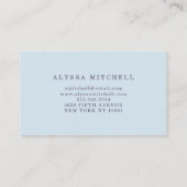 ソフトブルーヴィンテージルックフローラ 名刺 (裏面)