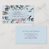 ソフトブルーヴィンテージルックフローラ 名刺 (正面/裏面)