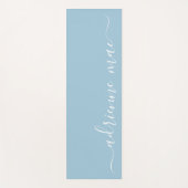 ソフトブルー名パーソナライズされたリバーシブル ヨガマット (正面)