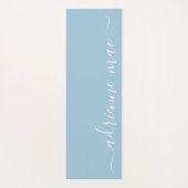 ソフトブルー名パーソナライズされたリバーシブル ヨガマット (裏面)