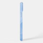 ソフトブルー大理石の抽象的なパターン iPhoneケース (右側面)
