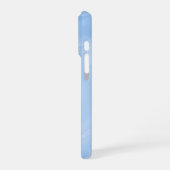 ソフトブルー大理石の抽象的なパターン iPhoneケース (左側面)