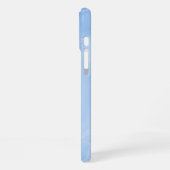ソフトブルー大理石の抽象的なパターン iPhoneケース (左側面)