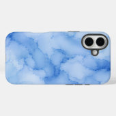 ソフトブルー水彩抽象画 Case-Mate iPhoneケース (裏面 (横))