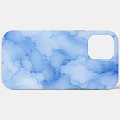 ソフトブルー水彩抽象画 Case-Mate iPhoneケース (裏面 (横))