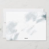 ソフトブルー水彩花クリスマスフォトカード シーズンカード (裏面)