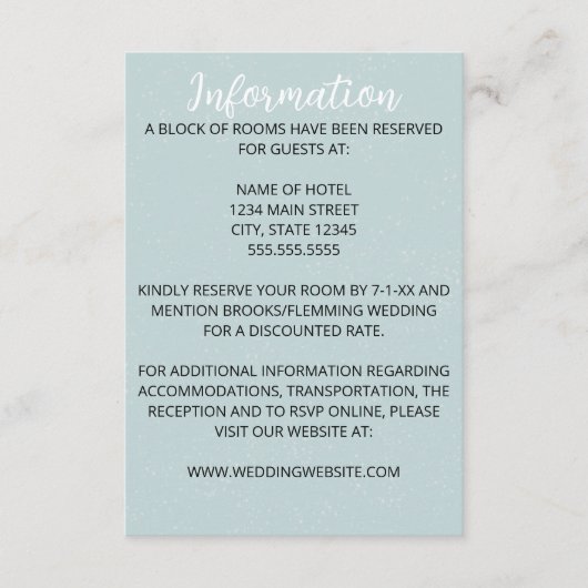 ソフトブルー結婚のエンクロージャカード エンクロージャーカード (正面)