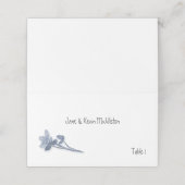 ソフトブルー結婚フローラ座席表 プレイスカード (外部開封)