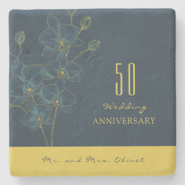 ソフトブルー結婚ランの50周年 ストーンコースター