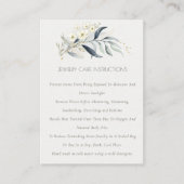 ソフトブルー金ゴールドリービボタニカルジュエリー気に 名刺 (正面)