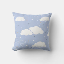 ソフトブルー雲と星のパターン