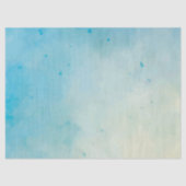 ソフトブルー&バラウォーターカラーティッシュペーパー 薄葉紙 (正面)