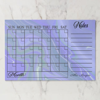 ソフトブルー、パープル、グリーンのティアウェイ紙パッド ペーパーパッド