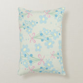 ソフトブルー&ピンク調和 アクセントクッション (正面(垂直))