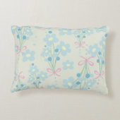 ソフトブルー&ピンク調和 アクセントクッション (裏面)