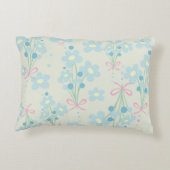 ソフトブルー&ピンク調和 アクセントクッション (裏面)