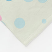 ソフトブルー&ピンク調和 フリースブランケット (角)