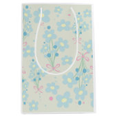 ソフトブルー&ピンク調和 ミディアムペーパーバッグ (正面)