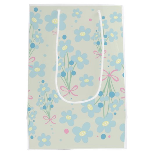 ソフトブルー&ピンク調和 ミディアムペーパーバッグ (裏面)