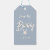 ソフトブルー ベージュ ベイビーシャワー 感謝 ギフトタグ (正面)