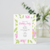 ソフトプラムピンクフローラブーケ 招待状 (スタンド正面)