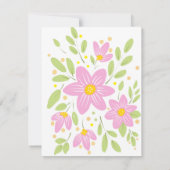 ソフトプラムピンクフローラブーケ 招待状 (裏面)