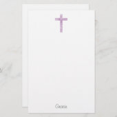 ソフトプラム抽象芸術水彩クロス 便箋 (正面/裏面)