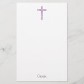 ソフトプラム抽象芸術水彩クロス 便箋 (正面)