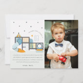 ソフトプレイスセンター ジャングルジム 子供 フォト 誕生日 サンキューカード (正面)