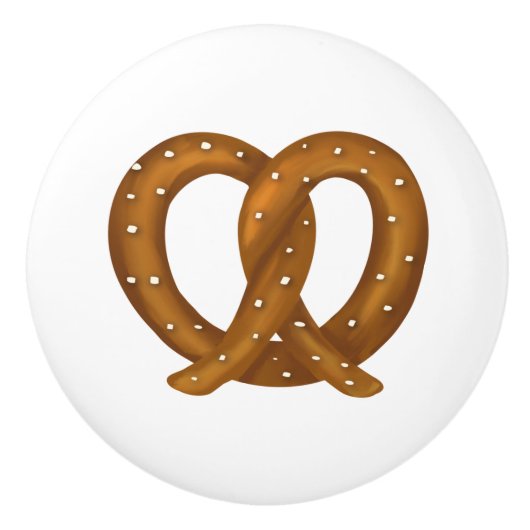 ソフトプレッツェル予測できなかわいいハードウェア セラミックノブ (正面)